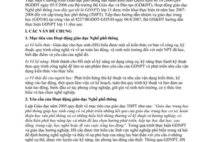 Công văn 8608/BGDĐT-GDTrH thực hiện hoạt động giáo dục Nghề phổ thông lớp 11