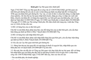 Công văn  4848/TCHQ-GSQL  Chấn chỉnh thủ tục hải quan  hàng hóa qua cửa khẩu biên giới đường bộ
