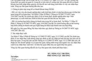 Công văn  4935/TCHQ-GSQLTrả lời vướng mắc chứng từ thanh khoản SXXK và thực xuất