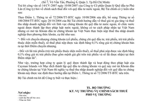 Công văn 11575/BTC-CST chính sách thuế quỹ đầu tư chứng khoán nước ngoài