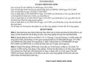 Quyết định 16/2007/QĐ-UBND chính sách khuyến khích đầu tư xây dựng kinh doanh kết cấu hạ tầng các khu, cụm công nghiệp