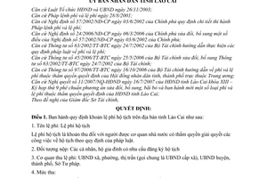 Quyết định 49/2007/QĐ-UBND lệ phí hộ tịch trên địa bàn tỉnh Lào Cai