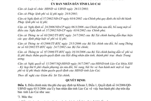 Quyết định 45/2007/QĐ-UBND điều chỉnh mức thu phí chợ Lào Cai