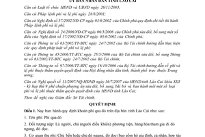 Quyết định 46/2007/QĐ-UBND phí qua đò Lào Cai