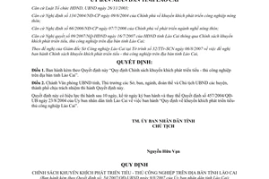 Quyết định 54/2007/QĐ-UBND Quy định Chính sách khuyến khích phát triển