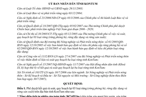 Quyết định 43/2007/QĐ-UBND phê duyệt kết quả rà soát quy hoạch lại 03 loại rừng