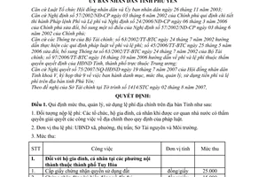 Quyết định 1434/2007/QĐ-UBND mức thu lệ phí địa chính