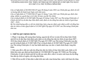 Thông tư 99/2007/TT-BTC công tác định canh, định cư đồng bào dân tộc thiểu số hướng dẫn quyết định 33/2007/QĐ-TTg