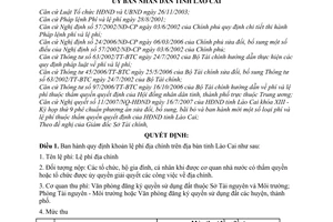 Quyết định 57/2007/QĐ-UBND lệ phí địa chính trên địa bàn tỉnh Lào Cai