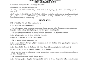 Nghị quyết 159/2007/NQ-HĐND thành lập Quỹ quốc phòng Sơn La