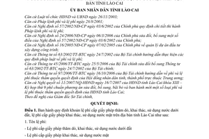 Quyết định 61/2007/QĐ-UBND  lệ phí cấp giấy phép thăm dò, khai thác, sử dụng nước dưới đất,nước mặt