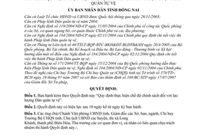 Quyết định 50/2007/QĐ-UBND quy định chế độ chính sách lực lượng dân quân tự vệ