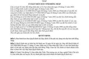 Quyết định 40/2007/QĐ-UBND thu phí xây dựng trên địa bàn tỉnh Đồng Tháp