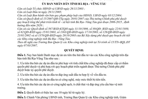 Quyết định 49/2007/QĐ-UBND Danh mục dự án ưu tiên thu hút đầu tư vào cá