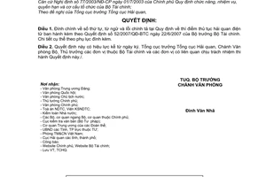 Quyết định 2729/QĐ-BTC đính chính 52/2007/QĐ-BTC thí điểm thủ tục hải quan điện tử