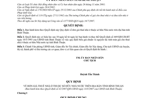 Quyết định 42/2007/QĐ-UBND đơn giá thuê nhà ở thuộc sở hữu