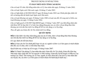 Quyết định 1466/2007/QĐ-UBND quy định thực hiện huy động đóng góp của tổ chức