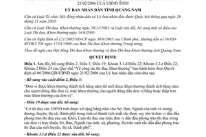 Quyết định 31/2007/QĐ-UBND công tác thi đua khen thưởng Quảng Nam
