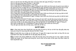 Quyết định 45/2007/QĐ-UBND trình tự, thủ tục thời hạn cấp giấy phép xây dựng