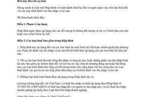 Hiệp định tránh đánh thuế hai lần giữa Việt Nam và Bru-nây Đa-rút-xa-lam