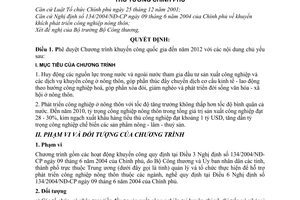 Quyết định 136/2007/QĐ-TTg phê duyệt chương trình khuyến công quốc gia đến năm 2012