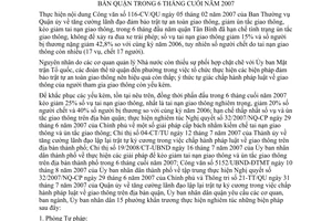 Chỉ thị 06/2007/CT-UBND thực hiện giải pháp giảm tai nạn giao thông địa bàn quận 6 tháng cuối năm 2007