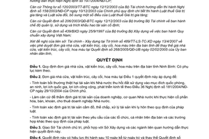 Quyết định 1948/2007/QĐ-UBND đơn giá nhà cửa vật kiến trúc cây cối hoa màu