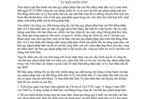 Chỉ thị 15/2007/CT-UBND kiểm tra công tác xây dựng kiểm tra rà soát văn bản quy phạm pháp luật Bắc Kạn