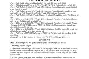 Quyết định 26/2007/QĐ-UBND phí bán đấu giá tài sản