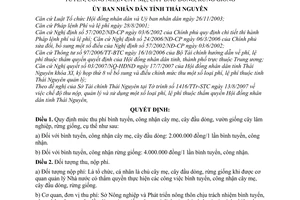 Quyết định 1674/2007/QĐ-UBND mức thu, chế độ thu, nộp, quản lý sử dụng phí