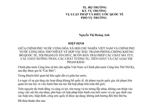 Hiệp định hợp tác đấu tranh phòng chống khủng bố quốc tế, tội phạm có tổ chức, buôn bán trái phép chất ma túy chất hướng thần tiền chất 2007