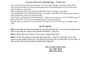 Quyết định 55/2007/QĐ-UBND Quy định tạm thời  thực hiện đăng ký giá niêm yết giá