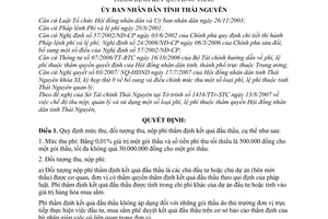 Quyết định 1671/2007/QĐ-UBND mức thu, chế độ thu, nộp, quản lý sử dụng phí thẩm định kết quả đấu thầu