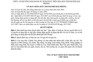 Quyết định 1585/2007/QĐ-UBND trình tự, thủ tục quyết định xử lý quyền sử dụng