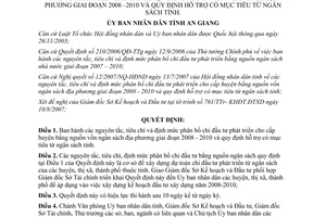 Quyết định 45/2007/QĐ-UBND chi đầu tư phát triển cho cấp huyện bằng nguồn vốn