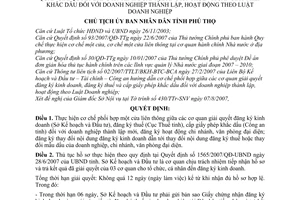 Quyết định 2147/QĐ-UBND cơ chế phối hợp một cửa liên thông