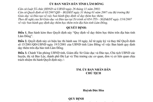 Quyết định 29/2007/QĐ-UBND dạy thêm học thêm