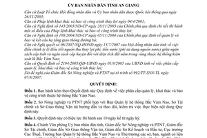 Quyết định 44/2007/QĐ-UBND phân cấp quản lý, khai thác công trình