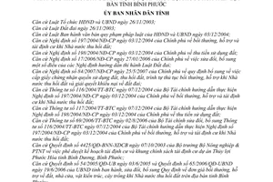 Quyết định 45/2007/QĐ-UBND  bồi thường hỗ trợ tái định cư Nhà nước thu hồi đấ