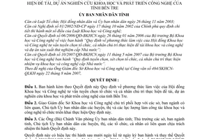 Quyết định 35/2007/QĐ-UBND phương thức làm việc  Hội đồng Khoa học