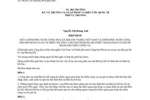 Hiệp định miễn thị thực cho người mang hộ chiếu ngoại giao công vụ Việt Nam Đô-mi-ni-ca-na 48/2007/SL-LPQT