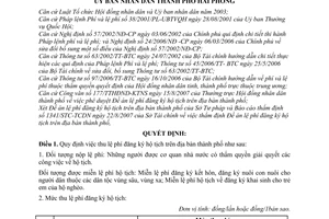 Quyết định 1643/2007/QĐ-UBND thu lệ phí đăng ký hộ tịch