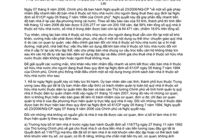 Nghị quyết 48/2007/NQ-CP điều chỉnh nội dung chính sách bán nhà ở thuộc sở hữu nhà nước cho người đang thuê theo Nghị định 61/CP