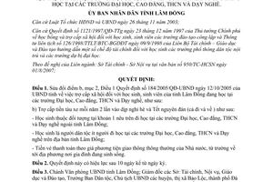 Quyết định 30/2007/QĐ-UBND sửa đổi Quyết định 184/2005/QĐ-UBND Lâm Đồng