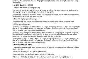 Thông tư 14/2007/TT-BLĐTBXH hướng dẫn xếp hạng trường cao đẳng nghề trung cấp nghề trung tâm dạy nghề công lập