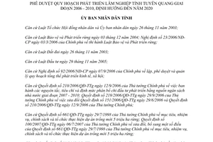 Quyết định 30/2007/QĐ-UBND quy hoạch phát triển lâm nghiệp 2006 2010 định hướng 2020 Tuyên Quang