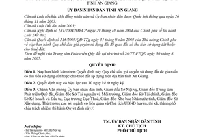 Quyết định 46/2007/QĐ-UBND Quy chế đấu giá quyền sử dụng đất giao đất có thu tiền sử dụng hoặc cho thuê
