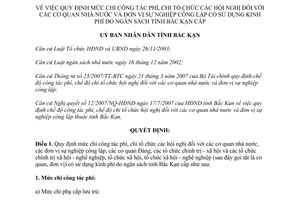 Quyết định 1287/2007/QĐ-UBND quy định mức chi công tác phí tổ chức hội nghị