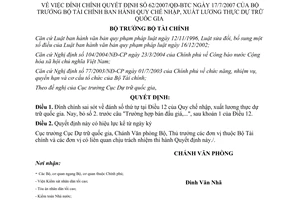 Quyết định 2605/QĐ-BTC quy chế nhập xuất lương thực dự trữ quốc gia đính chính Quyết định 62/2007/QĐ-B