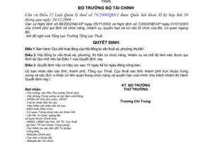 Quyêt định 68/2007/QĐ-BTC Quy chế hoạt động Hội đồng tư vấn thuế xã, phường, thị trấn